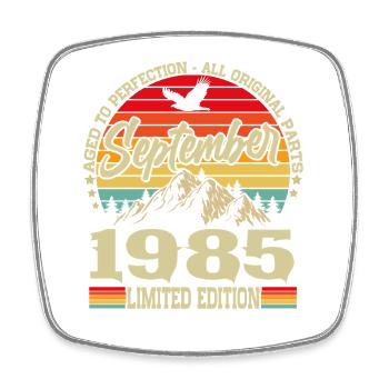 Le design d'anniversaire de septembre 1985 est parfait - Magnet carré - blanc - Devant