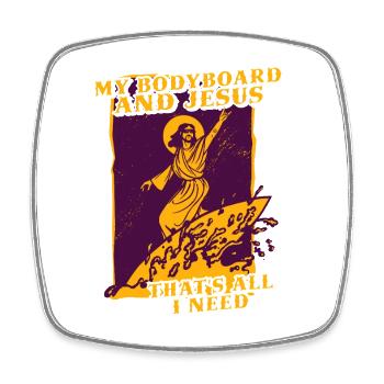 Bodyboarding Bodyboarder - Viereckiger Kühlschrankmagnet - Weiß - Vorne