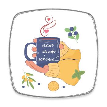 Good morning - Square fridge magnet - white - Front