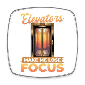 Elevator toddler & kids - Square fridge magnet - white - Front