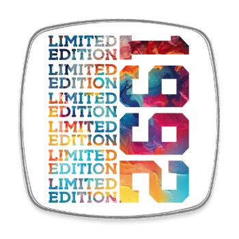 LIMITED EDITION 1992 34 JAHRE 34. GEBURTSTAG - Viereckiger Kühlschrankmagnet - Weiß - Vorne