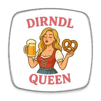 Reine Dirndl - Magnet carré - blanc - Devant