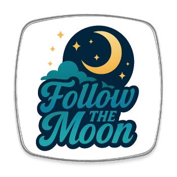 Night Sky with Moon and Stars - Square fridge magnet - white - Front
