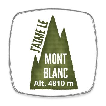 Ich mag den MONT BLANC auf 4810 m Höhe - Viereckiger Kühlschrankmagnet - Weiß - Vorne