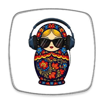 Russian Matryoshka Music Russia Russian - Square fridge magnet - white - Front