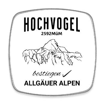 Hochvogel Allgäu Alps - Square fridge magnet - white - Front