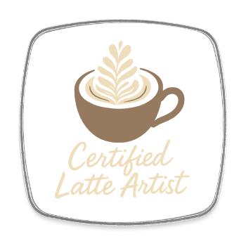 Barista Espresso Crew Kaffee Slinger Latte - Viereckiger Kühlschrankmagnet - Weiß - Vorne