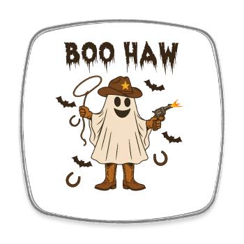 Scary Cowboy Ghost Illustration - Square fridge magnet - white - Front