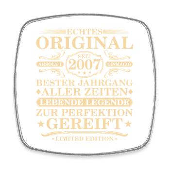 Original depuis 2007 Millésime - 18ème anniversaire - Magnet carré - blanc - Devant