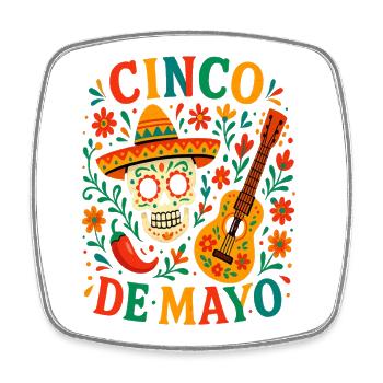 Cinco de Mayo Fiesta Sombrero Mexiko Feiern - Viereckiger Kühlschrankmagnet - Weiß - Vorne