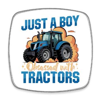 Tractor Kids Farm Lifestyle - Viereckiger Kühlschrankmagnet - Weiß - Vorne