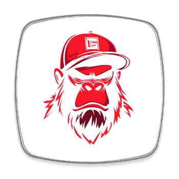Urban Gorilla Street Art  - Square fridge magnet - white - Front