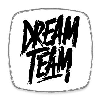 Dream Team - Square fridge magnet - white - Front