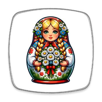  Matroschka auf russisch Matryoshka Doll Russian - Viereckiger Kühlschrankmagnet - Weiß - Vorne