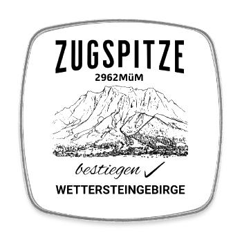 Zugspitze Wetterstein Mountains - Square fridge magnet - white - Front