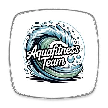 Aquafitness Team Motivationsdesign - Viereckiger Kühlschrankmagnet - Weiß - Vorne