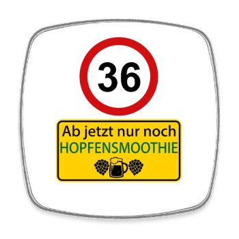 36 From now on only hop smoothie - Square fridge magnet - white - Front