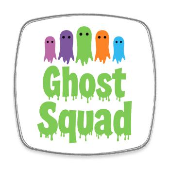 Ghost Squad - Halloween Geister Spruch - Viereckiger Kühlschrankmagnet - Weiß - Vorne