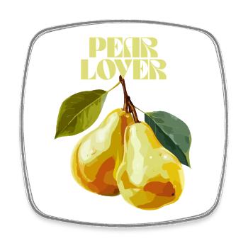 Illustration botanique de l’amateur de poires - Magnet carré - blanc - Devant