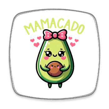 Mamacado Avocat Amoureux Fête des Mères - Magnet carré - blanc - Devant