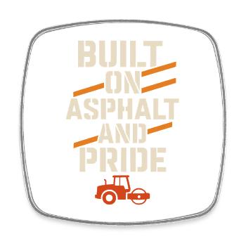 Road Construction Team Asphalt Concrete Team - Square fridge magnet - white - Front