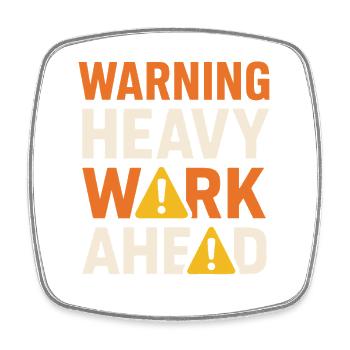Road Construction Team Asphalt Concrete Team - Square fridge magnet - white - Front