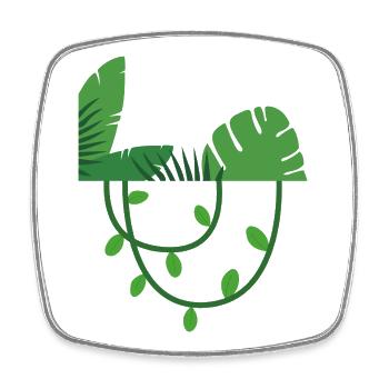 Nature modern - Square fridge magnet - white - Front