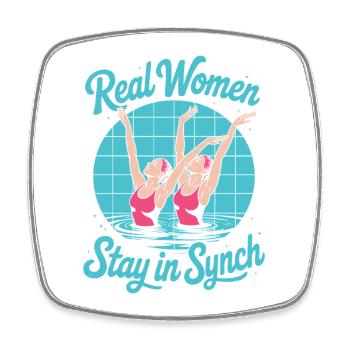 Synchronschwimmen Kunstschwimmen Wassersport - Viereckiger Kühlschrankmagnet - Weiß - Vorne