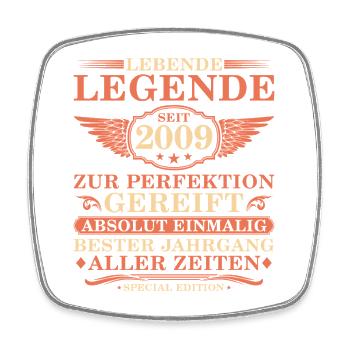 16th Birthday Vintage 2009 - Square fridge magnet - white - Front