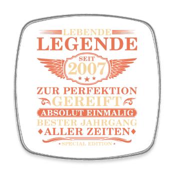 18th Birthday Vintage 2007 - Square fridge magnet - white - Front