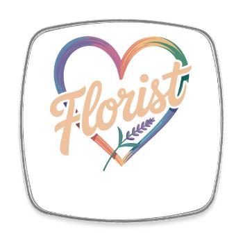 florist - Square fridge magnet - white - Front