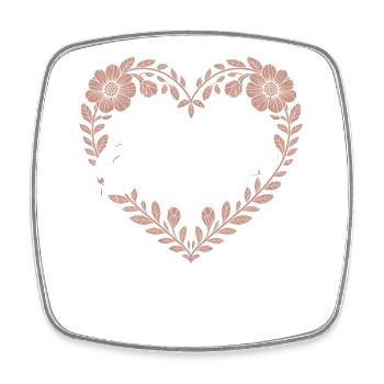 Florist Heart Design - Square fridge magnet - white - Front