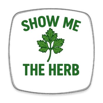 Conception d’herbes aromatiques humoristique pour les amoureux de la nature - Magnet carré - blanc - Devant