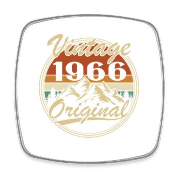 1966 Vintage Retro Geburtstagsgeschenk - Viereckiger Kühlschrankmagnet - Weiß - Vorne