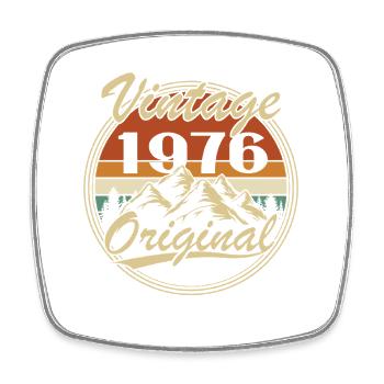 1976 Vintage Retro Geburtstagsgeschenk - Viereckiger Kühlschrankmagnet - Weiß - Vorne