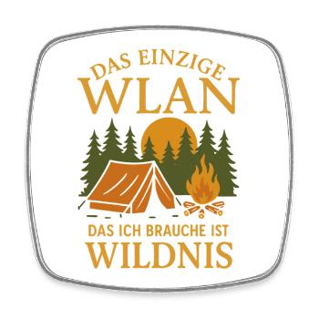 Le seul wifi est le Wilderness Camping Nature - Magnet carré - blanc - Devant