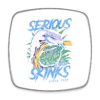 Serious About Blue Tongue Skinks Since 1950 - Square fridge magnet - white - Front