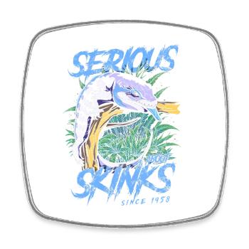 Sérieux au sujet des scinques à langue bleue depuis 1958 - Magnet carré - blanc - Devant