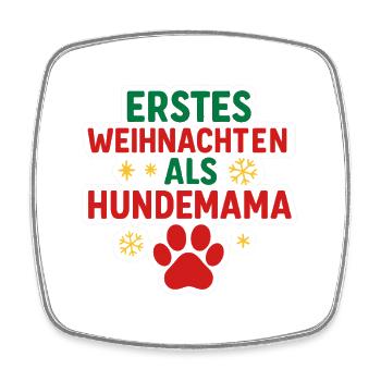 Weihnachten Hundemama erstes Fest - Viereckiger Kühlschrankmagnet - Weiß - Vorne