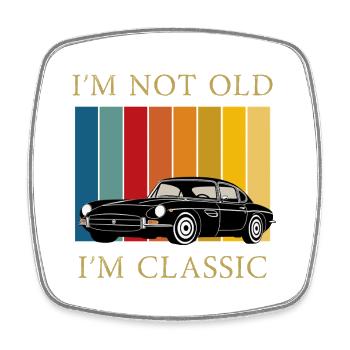 Classic Car Humor  - Viereckiger Kühlschrankmagnet - Weiß - Vorne