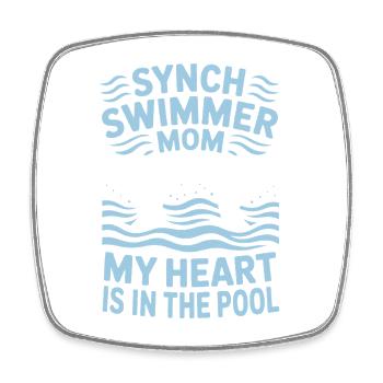 Synchronschwimmen Kunstschwimmen Wassersport - Viereckiger Kühlschrankmagnet - Weiß - Vorne