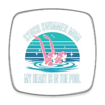 Synchronschwimmen Kunstschwimmen Wassersport - Viereckiger Kühlschrankmagnet - Weiß - Vorne
