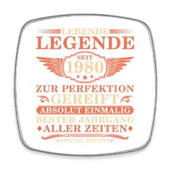 45e anniversaire Année millésime 1980 - Magnet carré - blanc - Devant
