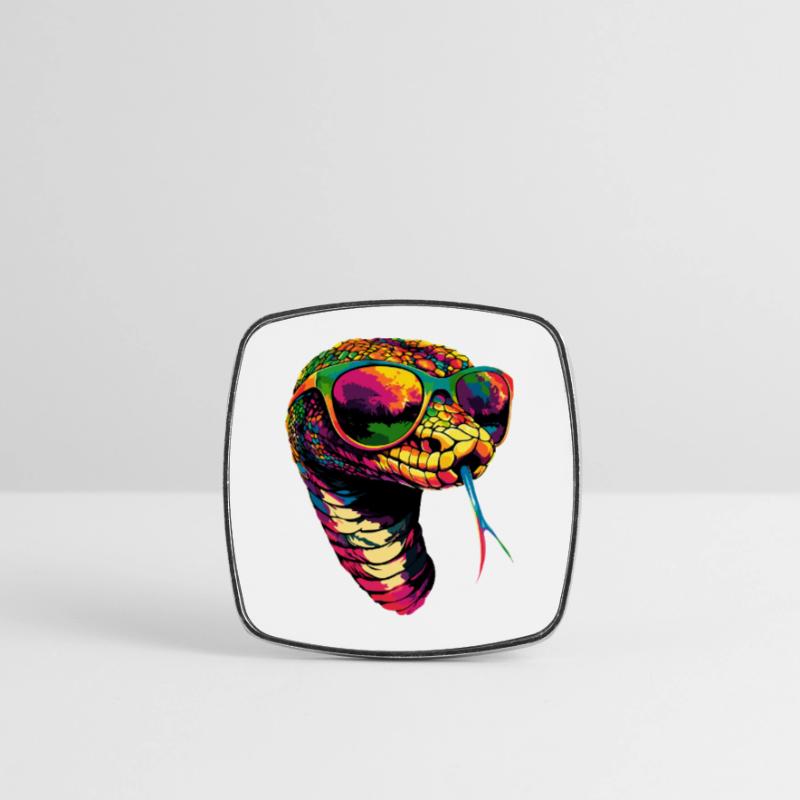 snake, python, cobra, rattlesnake, snakes Square fridge magnet