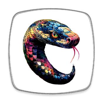snake, python, cobra, rattlesnake, snakes - Square fridge magnet - white - Front
