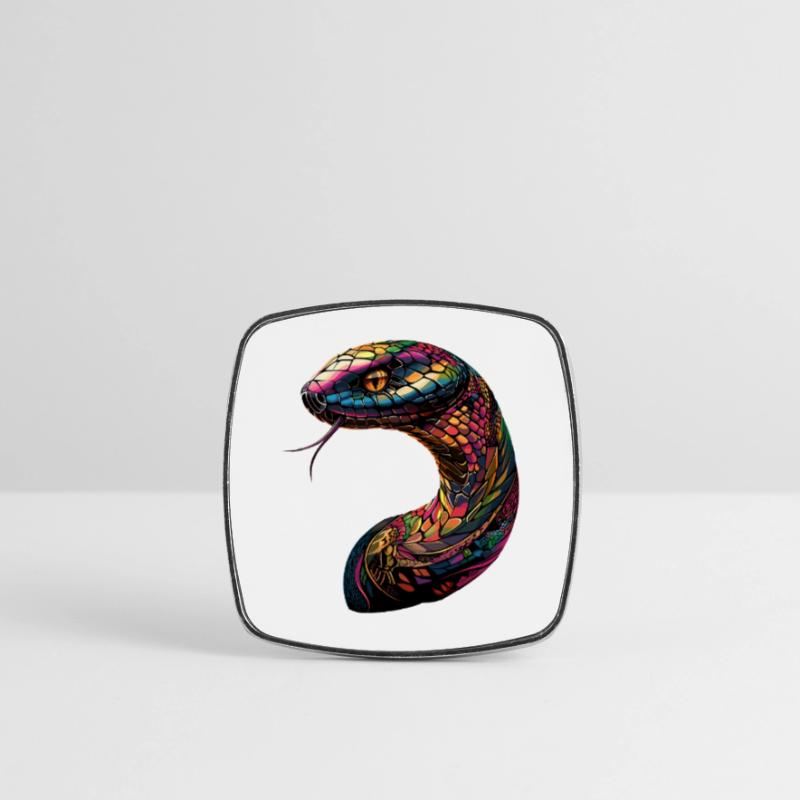 serpent, python, cobra, serpent à sonnettes, serpents Magnet carré