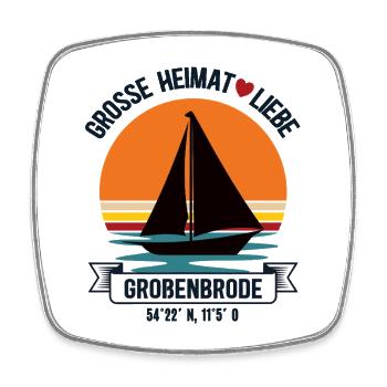 Großenbrode Home Schleswig Holstein Coast Sailors - Square fridge magnet - white - Front