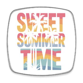 Sweet Summer - Square fridge magnet - white - Front
