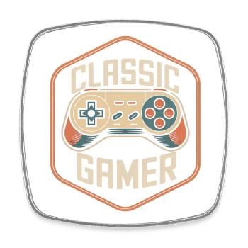 Classic Gamer Retro Controller Nostalgie - Viereckiger Kühlschrankmagnet - Weiß - Vorne