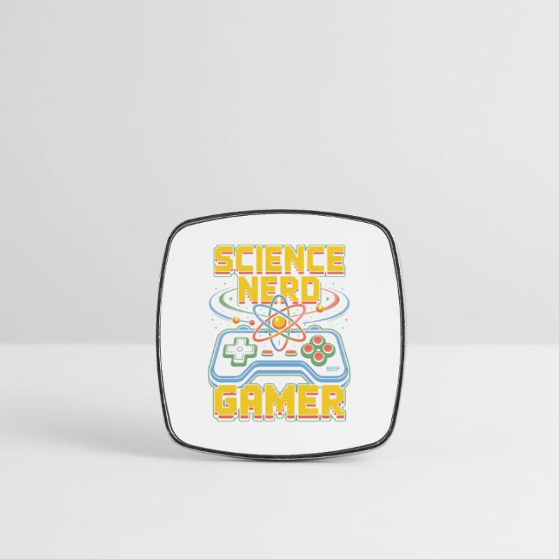 Science Nerd Gamer Atom Controller Wissenschaft Viereckiger Kühlschrankmagnet